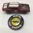 Hot Wheels Redline 1969 Heavy Chevy Spectacular Red #7 W/Button