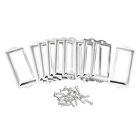 10 StüCk Etikettenhalter Aus Metall Datei Namenskarten Rahmen Silberton 83X30Mm