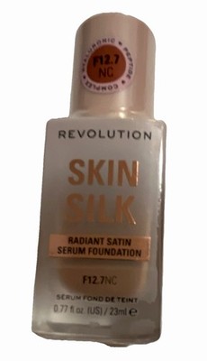 Revolution Skin Silk Satin Serum Foundation F12.7NC Hyaluronic Acid 0.77 fl oz