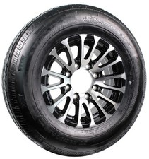 Radial Trailer Tire Rim St23580r16 Lre 16 Inch 8 Lug Avalanche Black Aluminum