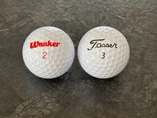 Shanker Golf Balls x 2 - Rude Word Joke Novelty Golf Balls