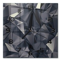 Glasuhr Wanduhr Glas-Wanduhr Abstrakter Hintergrund Schwarze Zeiger 30X30 Cm