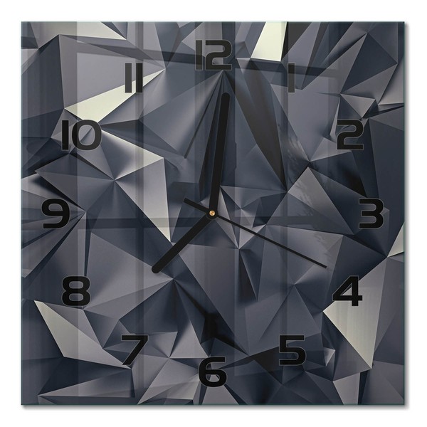 Glasuhr Wanduhr Glas-Wanduhr Abstrakter Hintergrund Schwarze Zeiger 30X30 Cm-image
