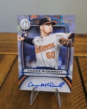 2025 Topps Tribute Chayce McDermott On-Card Blue Rookie RC Auto #67/150 Orioles