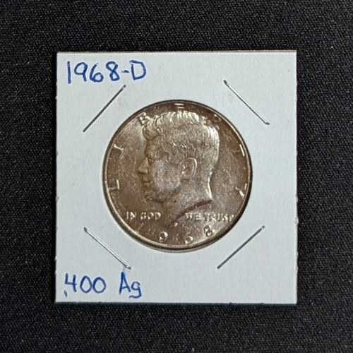 1968-D Kennedy 40% Silver Half Dollar BU/Uncirculated Lot #26K35 FREE SHIPPING!