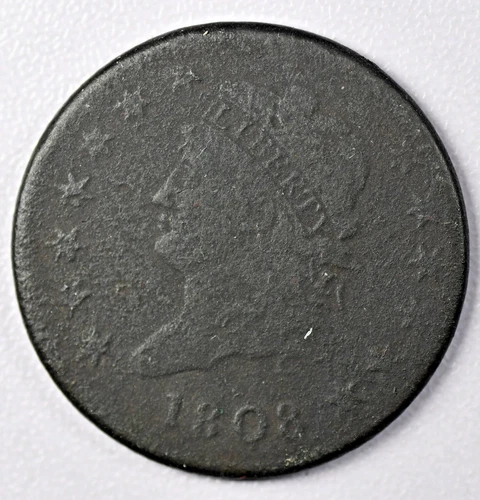 Photo of a 1808-P Large Cent from an eBay sale