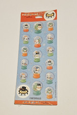 Hallmark Stickeroni Stickers Lot of 1 Pack Snow Globes Snowmen 2 Sheets NIP