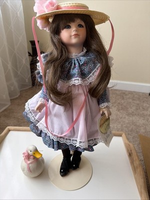 Jan Nahrgang Porcelain Doll ''Betsy II'' 1990 LE #212 NIB COA Original Box Hat