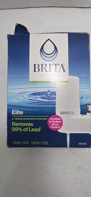 Brita Basic Faucet Mount System, Water Filter Reduces Lead and Chlorine, White