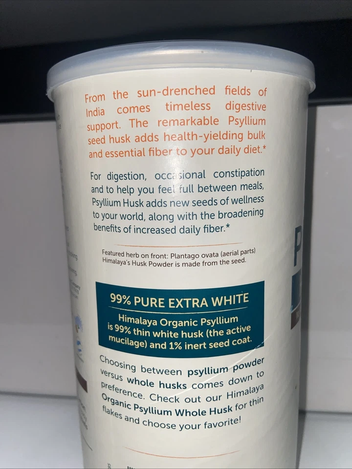 Polvo de cáscara de psyllium orgánico, 24 oz (680 g) Foto 3 de 3