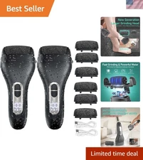Ultimate Electric Callus Remover for Feet - Luxury Pedicure Kit with Larger G...