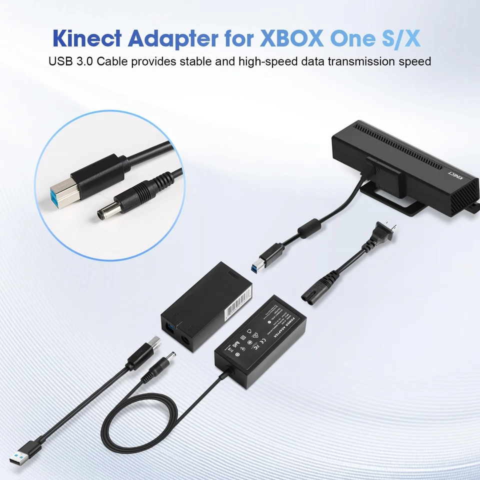 Kinect Adapter for Xbox One S, Xbox One X, and Windows 10/8.1/8 PC Kinect 2.0... - Image 4 of 4