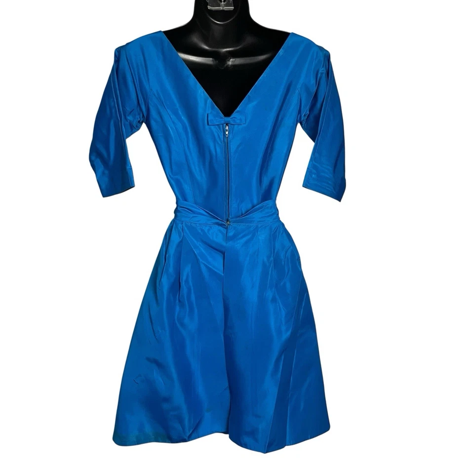 Vestido de Colección Años 50 Lorrie Deb San Francisco Para Mujer 5 Turquesa Cóctel Sobrefalda Años 60 Foto 4 de 4