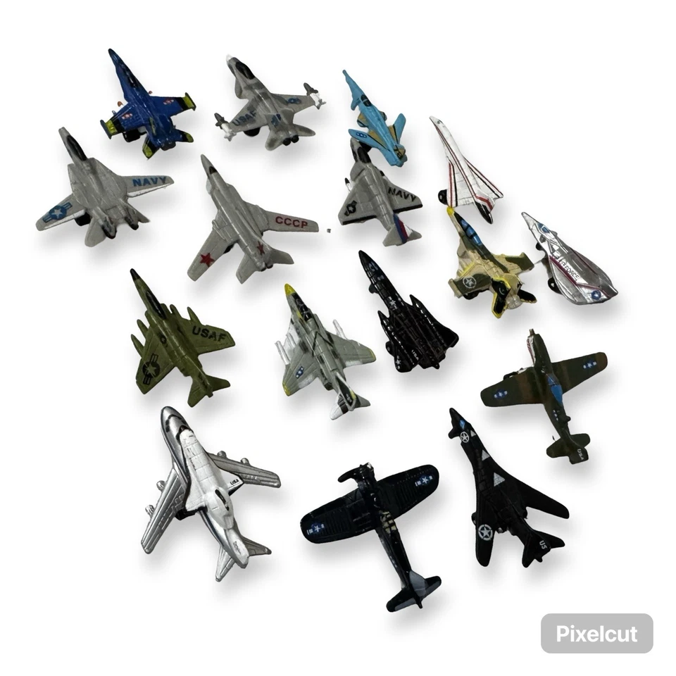 Vintage Micro Machines Aircraft Lot of 16 WWII Jets Bombers Fighters EUC Galoob - Image 4 of 4