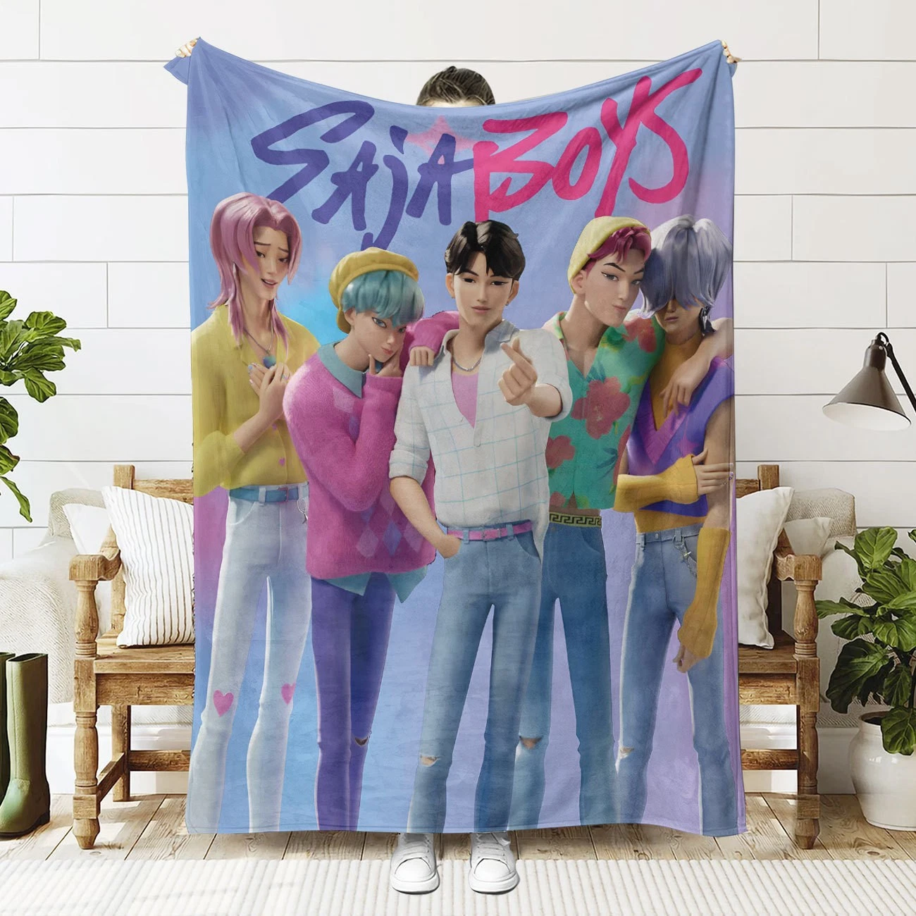 Saja Boys Cozy Fleece Blanket
