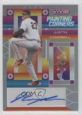 2022 Leaf Vivid Painting Corners Gray 2/40 Justin Campbell #PC-JC1 Auto 4z8