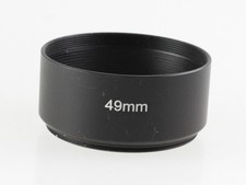 Gegenlichtblende Blende lens hood 49mm 49 mm in Schwarz black aus Aluminium 