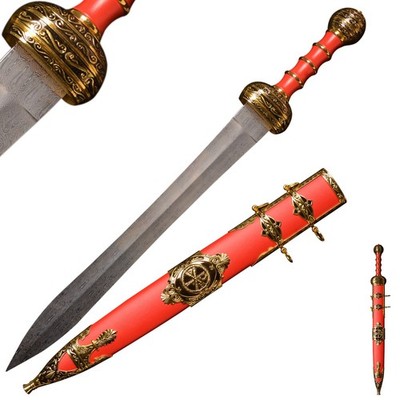 31.5''Carbon Steel Gladius Roman Legion Sword Real Metal,Classic Medieval Knight