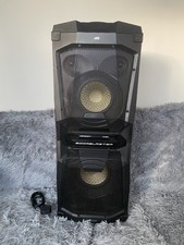 JVC MX-D528B Bluetooth Megasound Party Speaker - LED Lights Karaoke Mic & Guitar