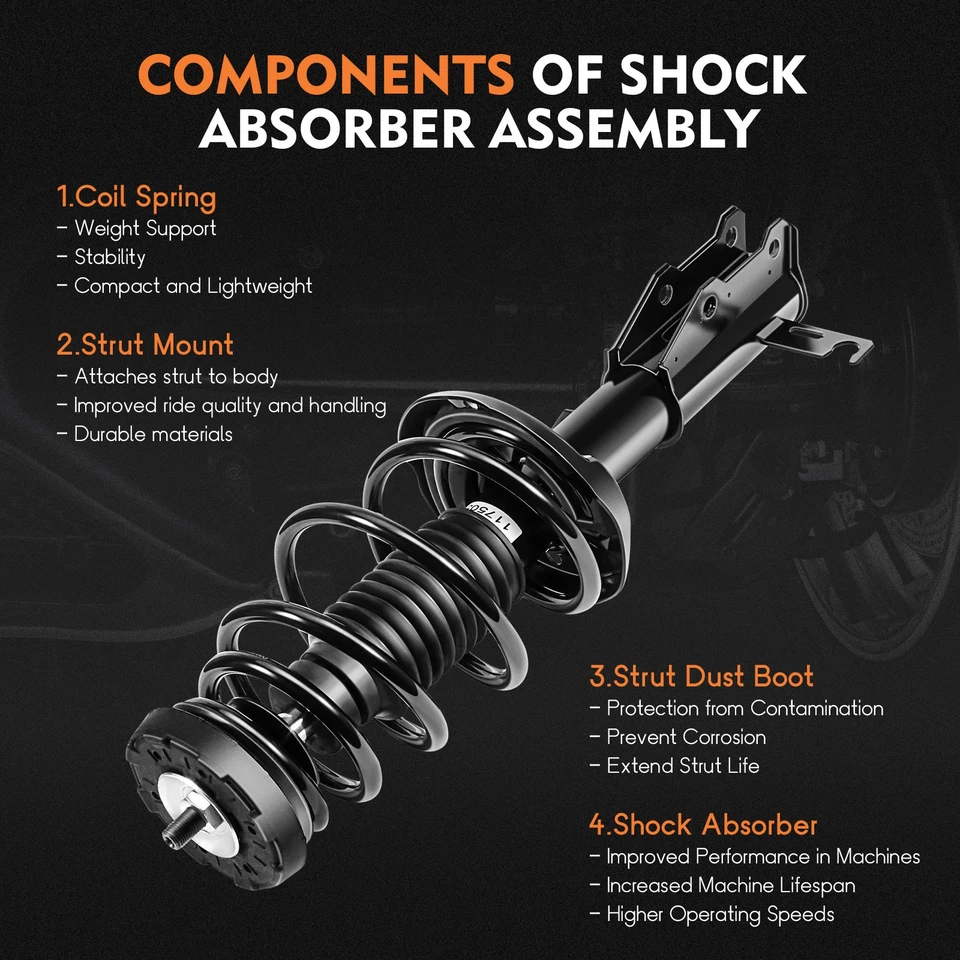 Conjunto de amortiguador amortiguador amortiguador puntales delanteros completos para Buick Lacrosse 2010-15 Foto 2 de 4