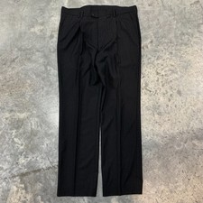 Vintage Gianni Versace Couture Mens Wool Trousers Pants 38x32 Black Pleated