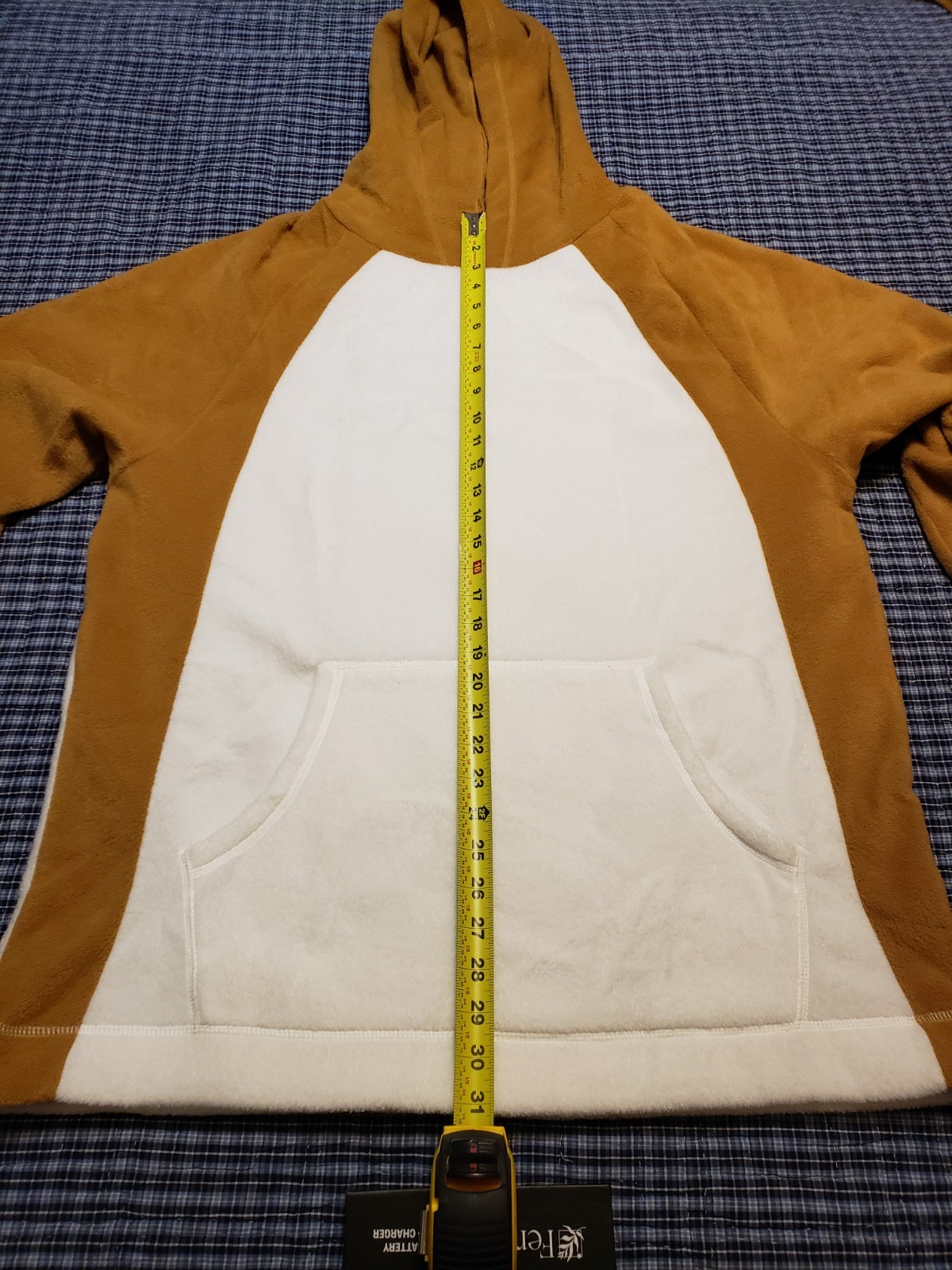 Foot Locker Fleece Tracksuit Mens XL Tan White Jo… - image 4