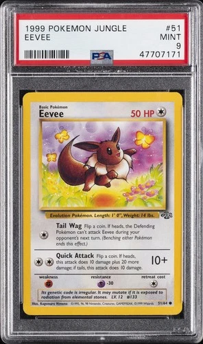 1999 POKEMON JUNGLE #51 EEVEE PSA 9