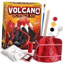 Volcano Science Kit, Kids Erupting STEM Experiment Set Make a volcano erupt