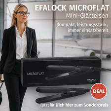 Efalock MICROFLAT mini Glätteisen, Reiseglätteisen. Keramik. 25 Watt. 170 Grad