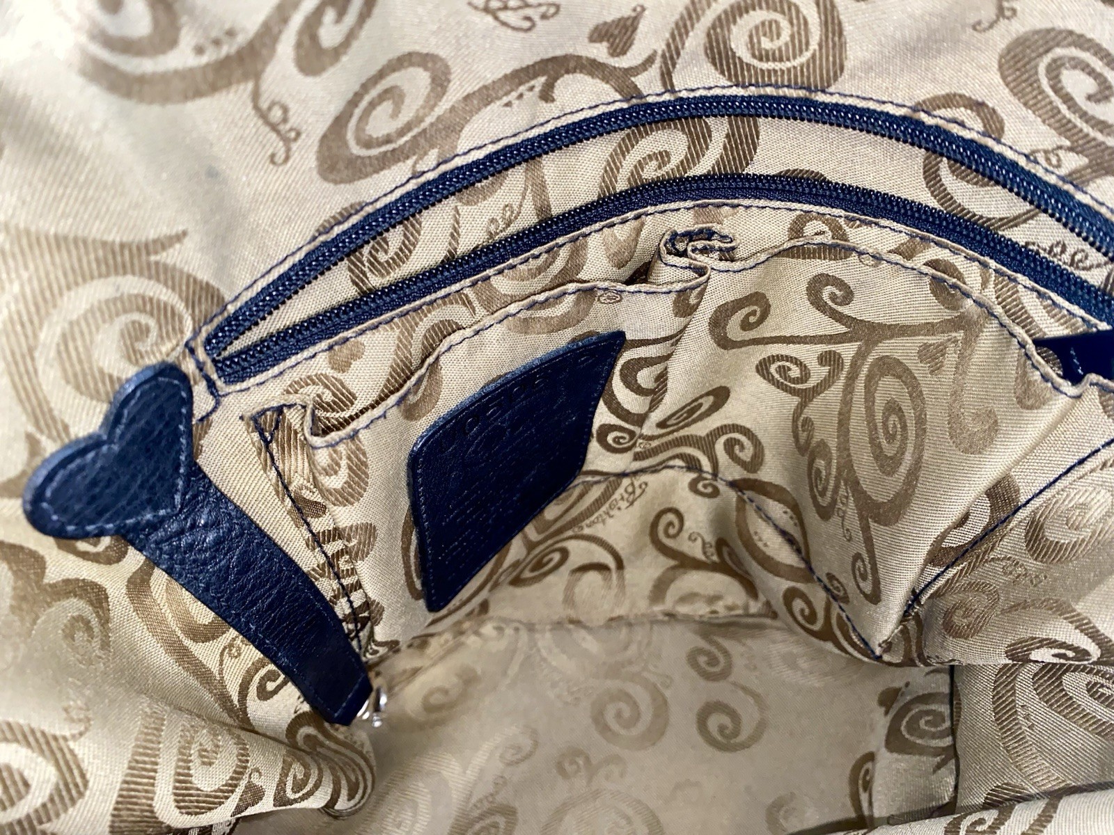 Croc Embossed Leather & Suede Patchwork Brighton … - image 16