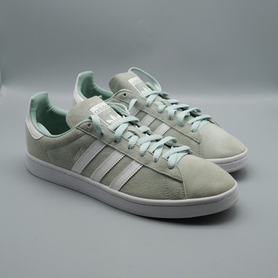Adidas Campus Mens 11.5 Ash Green White Suede Sneakers DB0982