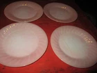 Lot 4 Vintage Fire King FireKing Oven Ware USA Pink Swirl 8" Plates