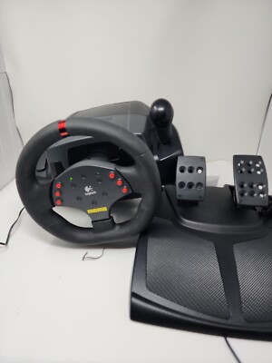 Logitech PC MOMO Racing Steering Force Feedback Wheel & Pedals - TESTED WORKING
