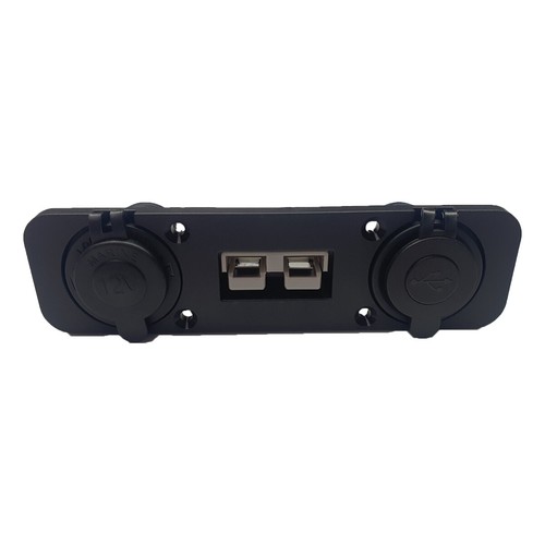 Dual USB Cig/Acc Socket Grey 50Amp/50A Anderson Mounting Panel 12V Fast Postage - Picture 4 of 4