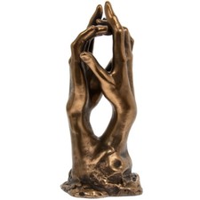 Rodin Style Hands Sculpture Ideal 8th Bronze Anniversary Gift / Wedding Present
