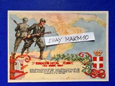 🔵CARTOLINA 3°REGGIMENTO FANTERIA PIEMONTE WW1 WW2 GUERRA ITALO ETIOPICA BELLA😂