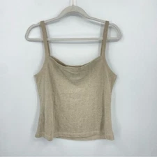 Ecolution summertime tank beige hemp flax blend Sz L