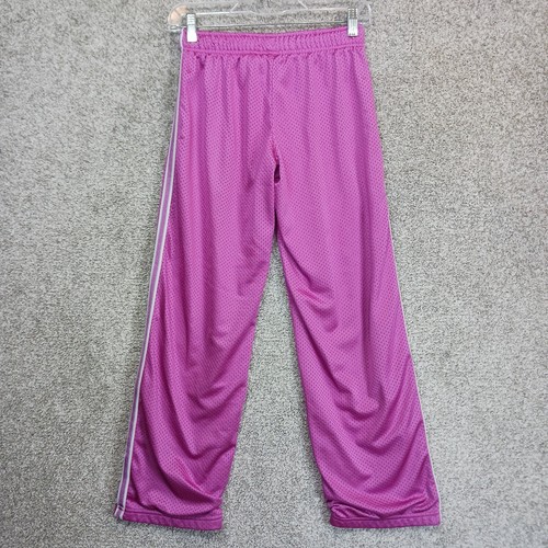 Nike Pants Girls L Pink Dri Fit Elastic Waist Mesh Drawstring Straight Track - Picture 3 of 11