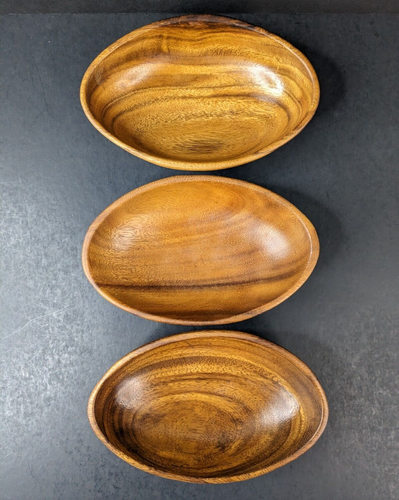 3 ensaladeras MCM vintage mono vaina madera ovalada repuesto Filipinas - Imagen 4 de 12