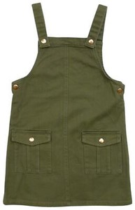 khaki dungaree dress