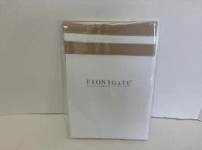 Frontgate Hamptons Stripe Linen Kitchen Dining Table Runner Taupe 15"x72"