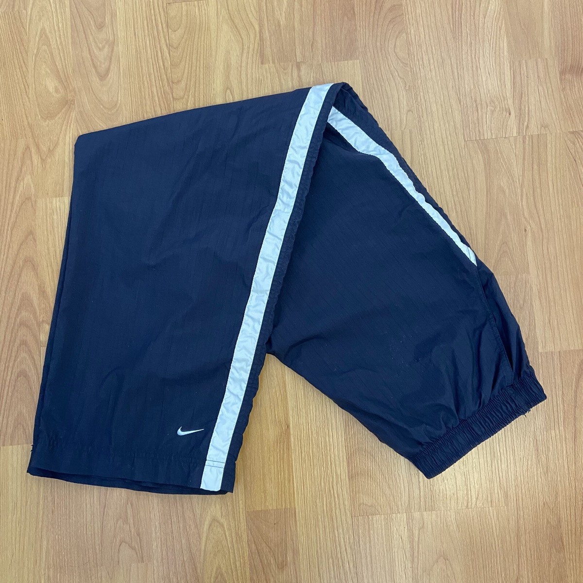 Vintage Nike Men's Swoosh Hem Logo Y2K Windbreaker Pants XL