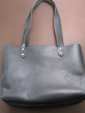 Black Purse/Tote, Cowhide, Mfg by Yoder Leather  (Y FB)