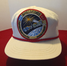 Vintage NASA Apollo Patch Strapback Rope Hat Cap Derby Made in USA NICE
