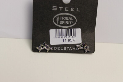 silberne Sternchen Ohrstecker aus Edelstahl