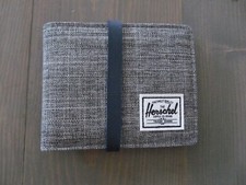 Hershel Wallet Grey Gray Roy Wallet Raven Crosshatch Bi Fold Polyester