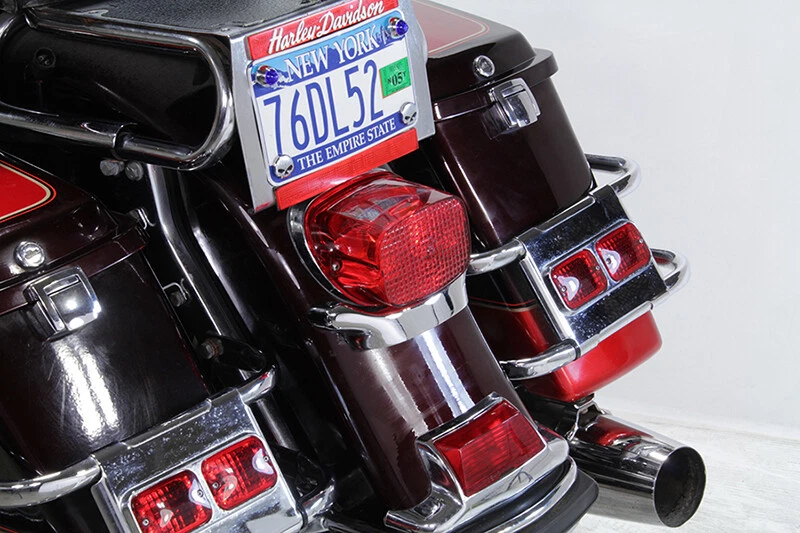 Soporte eliminador de barra intermitente cromado para Harley Davidson Foto 3 de 4