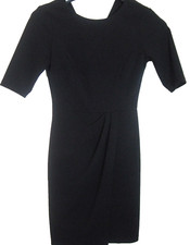 LULUS-Dress Women Small-Black-Short Sleeve-Wrap Stretch