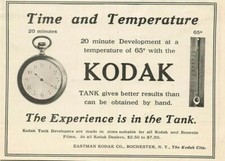 1907 Kodak Tank Developer Antique Print Ad Film Photography 20 min development