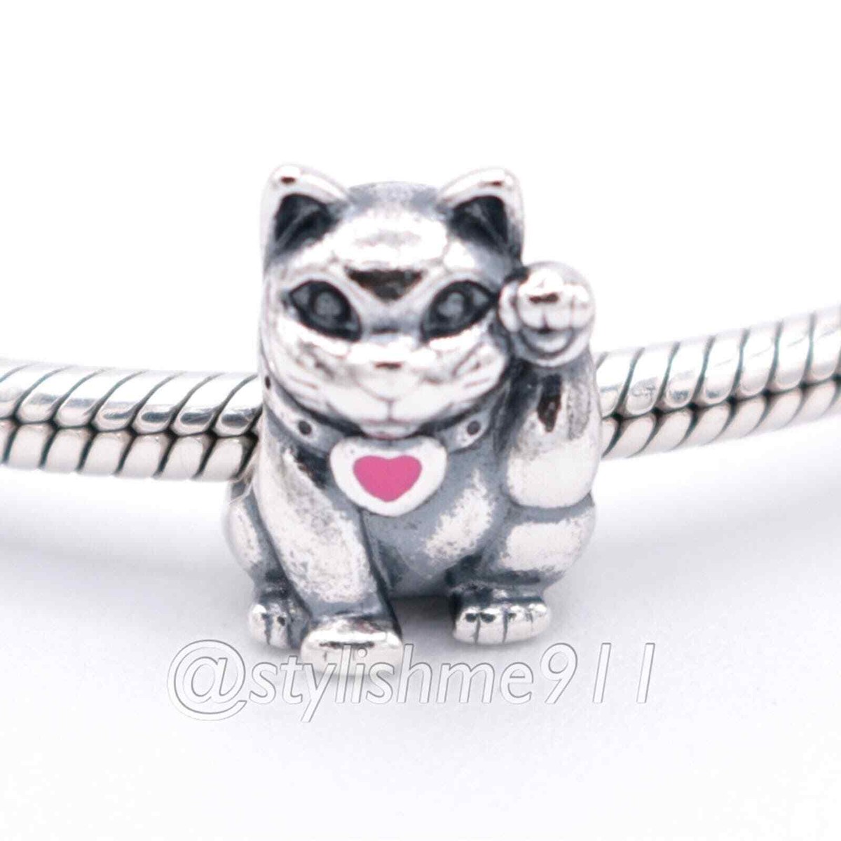 PANDORA 平安 ラッキー 招き猫 アミュレット ダブル ダングルチャーム Lucky Amulet Double Dangle Charm